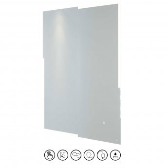 RAK Citrine Portrait LED Mirror with Switch and Demister Pad 800mm H x 600mm W Illuminated