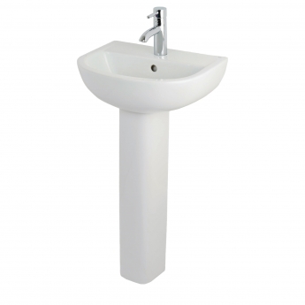 RAK Compact Basin and Full Pedestal 450mm Wide - 1 Tap Hole