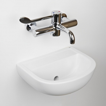 RAK Compact Special Needs HO Cloakroom Basin 380mm Wide - 0 Tap Hole