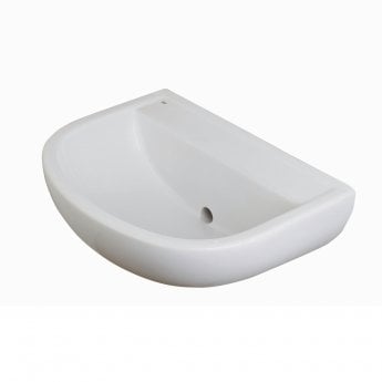 RAK Compact Special Needs HO Cloakroom Basin 500mm Wide - 0 Tap Hole