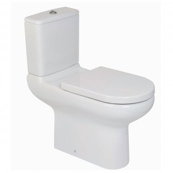 RAK Compact Special Needs Close Coupled Toilet with Push Button Cistern - Ring Seat