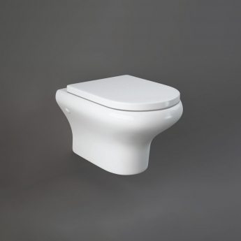 RAK Compact Rimless Wall Hung Toilet with Hidden Fixations - Urea Soft Close Seat
