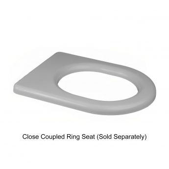 RAK Compact Extended Rimless Back to Wall Pan 700mm Projection Alpine White - Excluding Seat | Product Image