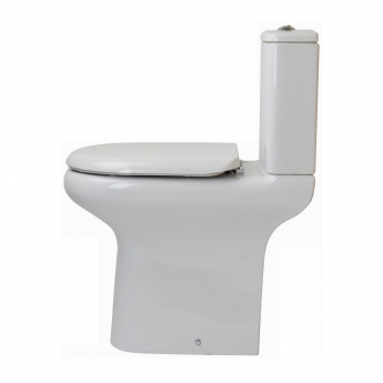 RAK Compact Deluxe Open Back Close Coupled Toilet with Push Button Cistern - Soft Close Seat