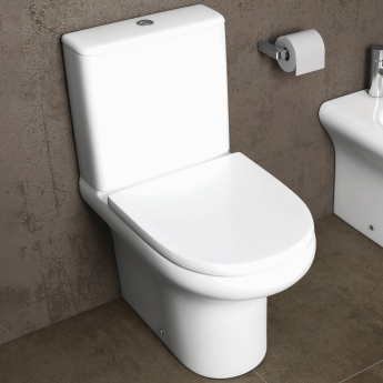 RAK Compact Rimless Flush-to-Wall Pan without Soft Close Seat