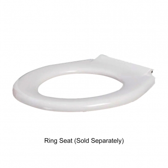 RAK Compact Rimless Junior Back to Wall Pan White - Excluding Seat
