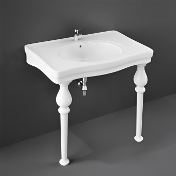 RAK Console Alexandra Basin with Ceramic Legs 850mm Wide - 2 Tap Hole