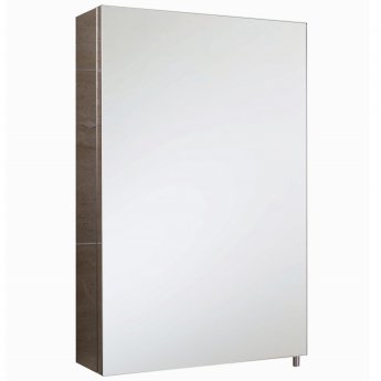 RAK Cube Mirrored Bathroom Cabinet 600mm H x 400mm W - Stainless Steel