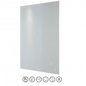 RAK Cupid Portrait LED Mirror with Switch and Demister Pad 800mm H x 600mm W Illuminated