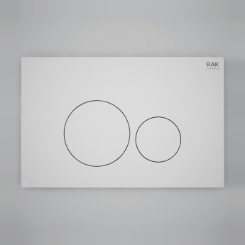 RAK Ecofix Round Dual Flush Plates - Matt White