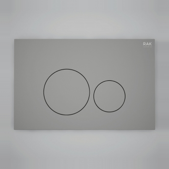 RAK Ecofix Round Dual Flush Plates - Matt Grey