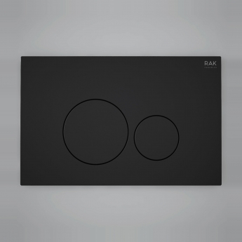RAK Ecofix Round Dual Flush Plates - Matt Black
