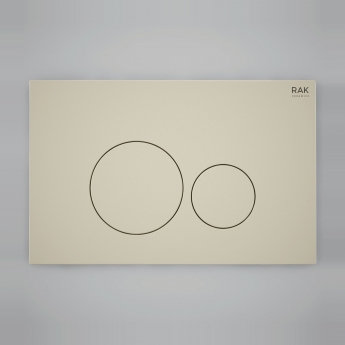 RAK Ecofix Round Dual Flush Plates - Matt Greige