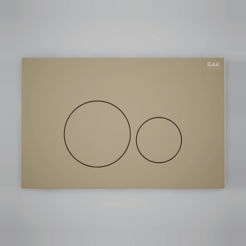 RAK Ecofix Round Dual Flush Plates - Matt Cappuccino