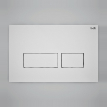 RAK Ecofix Rectangular Dual Flush Plates - Matt White