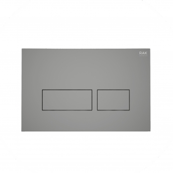 RAK Ecofix Rectangular Dual Flush Plates - Matt Grey