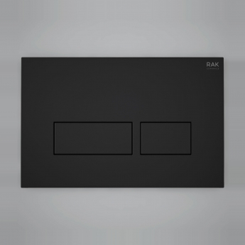 RAK Ecofix Rectangular Dual Flush Plates - Matt Black