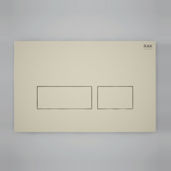 RAK Ecofix Rectangular Dual Flush Plates - Matt Greige