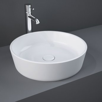RAK Feeling Round Countertop Wash Basin 420mm Wide - Alpine White