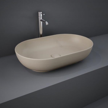RAK Feeling Oval Countertop Wash Basin 550mm Wide - Matt Cappuccino