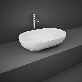 RAK Feeling Oval Countertop Wash Basin 550mm Wide - Alpine White