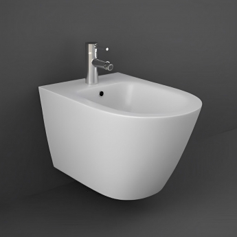 RAK Feeling Rimless Wall Hung Bidet 520mm Projection - Matt White | Product Image