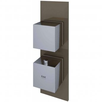RAK Feeling Thermostatic Square Single Outlet Concealed Shower Valve - Cappuccino