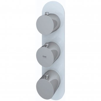 RAK Feeling Thermostatic Round Dual Outlet Concealed Shower Valve - White