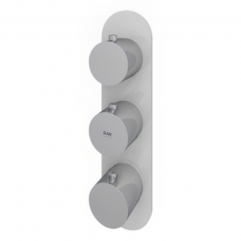 RAK Feeling Thermostatic Round Dual Outlet Concealed Shower Valve - Greige