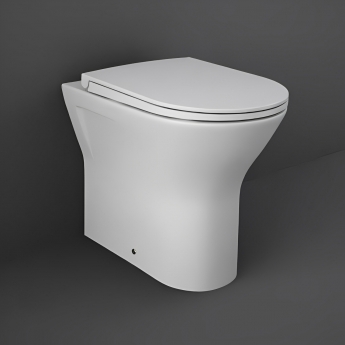 RAK Feeling Rimless Back to Wall Toilet with Soft Close Seat - Matt White | Product Image