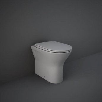 RAK Feeling Rimless Back to Wall Pan 550mm Projection Matt Grey - Excluding Seat | Product Image