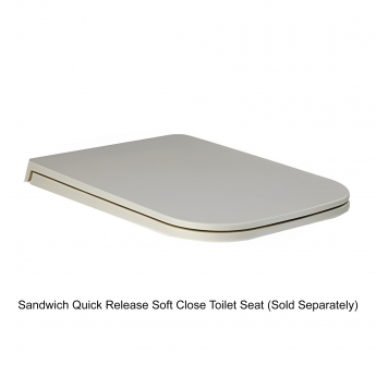 RAK Feeling Rimless Wall Hung Pan with Hidden Fixations Matt Greige - Excluding Seat | Product Image