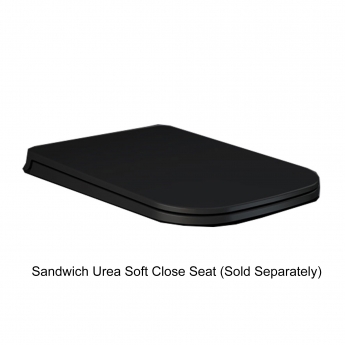 RAK Feeling Rimless Wall Hung Pan with Hidden Fixations Matt Black - Excluding Seat