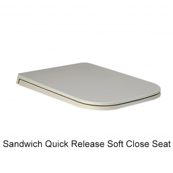 RAK Feeling Square Matt Greige Rimless Back to Wall Toilet (exc Seat) | Product Image