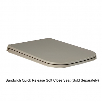 RAK Feeling Rimless Back to Wall Pan 525mm Projection Matt Cappuccino - Excluding Seat | Product Image