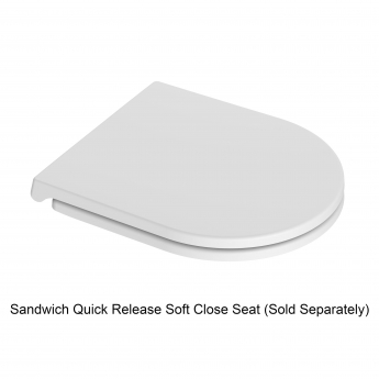 RAK Feeling Rimless Back to Wall Pan 550mm Projection Matt White - Excluding Seat | Product Image