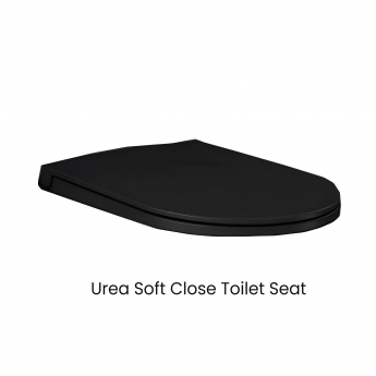 RAK Feeling Rimless Back to Wall Pan 550mm Projection Matt Black - Excluding Seat