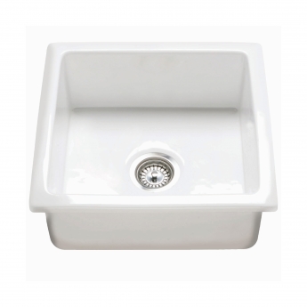 RAK Gourmet 6 Ceramic Belfast Kitchen Sink 1.0 Bowl 450mm L x 475mm W - Alpine White