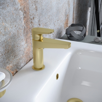 RAK Ischia Basin Mixer Tap Without Waste - Brushed Gold