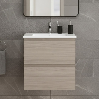 RAK Joy 600mm 2-Drawer Wall Hung Vanity Unit | Product Image