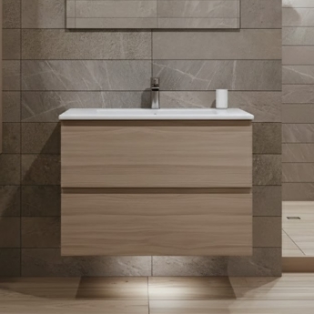 RAK Joy 800mm 2-Drawer Wall Hung Vanity Unit | Product Image