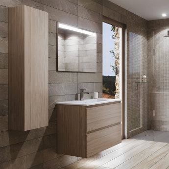 RAK Joy Wall Hung Vanity Unit with Basin 1000mm Wide - Grey Elm