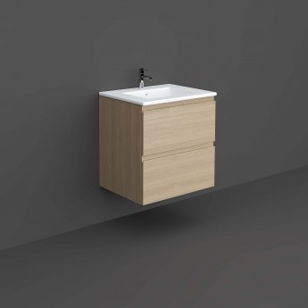 RAK Joy 600mm 2-Drawer Wall Hung Vanity Unit
