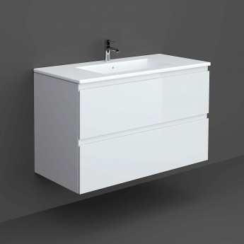 RAK Joy 1000mm 2-Drawer Wall Hung Vanity Unit