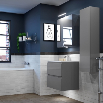RAK Joy Wall Hung Vanity Unit with Basin 1200mm Wide - Urban Grey | Product Image