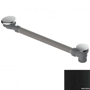 RAK Bath Overflow Filler Waste - Matt Black