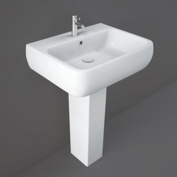 RAK Metropolitan Bathroom Suite Close Coupled Toilet and Basin 520mm Wide - 1 Tap Hole
