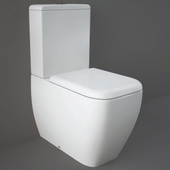 RAK Metropolitan Rimless Close Coupled Toilet with Dual Flush Cistern - Urea Soft Close Seat