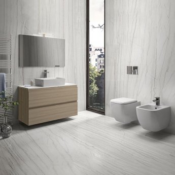 RAK Metropolitan Wall Hung Pan White - Excluding Seat