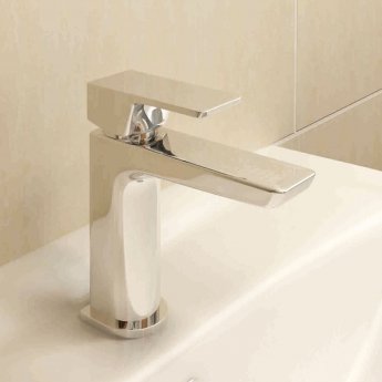 RAK Moon Mono Basin Mixer Tap with Clicker Waste - Chrome